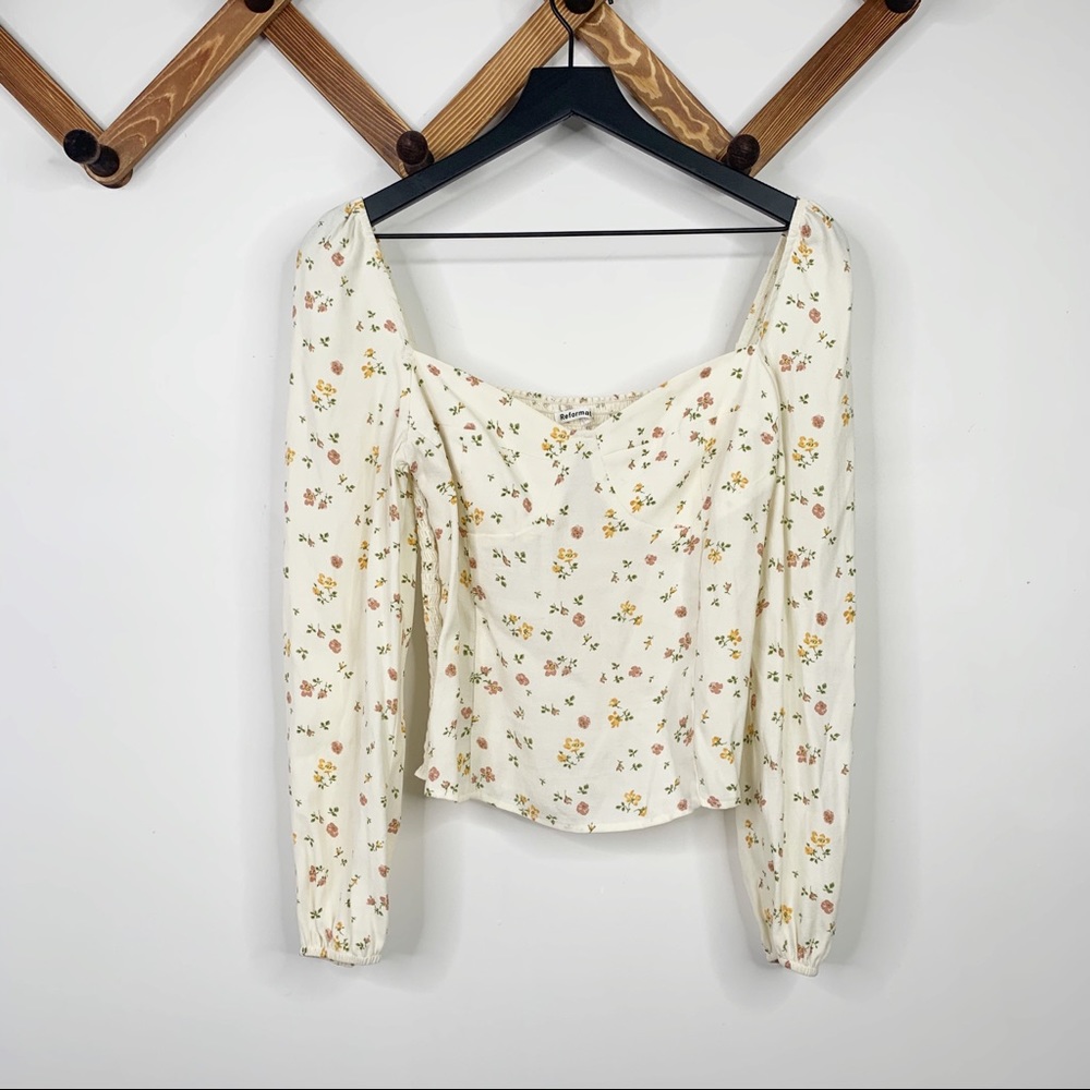 REFORMATION reign blouse in bellagio floral✨8